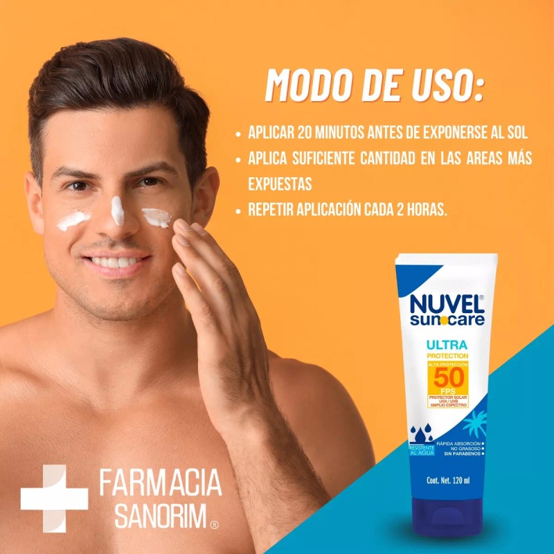 Nuvel 2 Protector Solar Fps 50, Nuvel Suncare 120ml