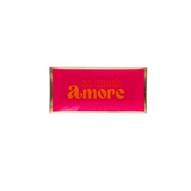 Gift Company Love Plates Glass Plate L Neon Pink So Much Amore