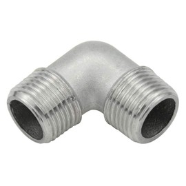 Beduan Stainless Steel 1/2 NPT to 1/2 NPT Male 90 Degree Elbow Pipe Fitting(Pack of 2)