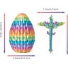 3D Printed Articulated Dragon Egg,Dragon Eggs with Dragon Inside,Candy Wing