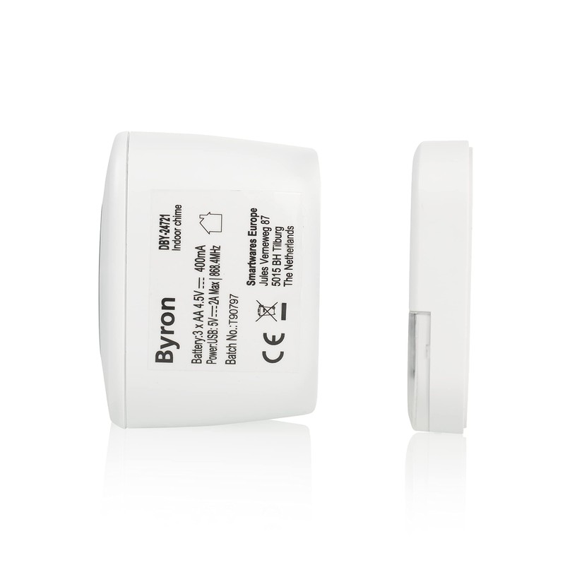 Byron DBY-24721 Wireless Doorbell Set - 8 Digital Melodies -