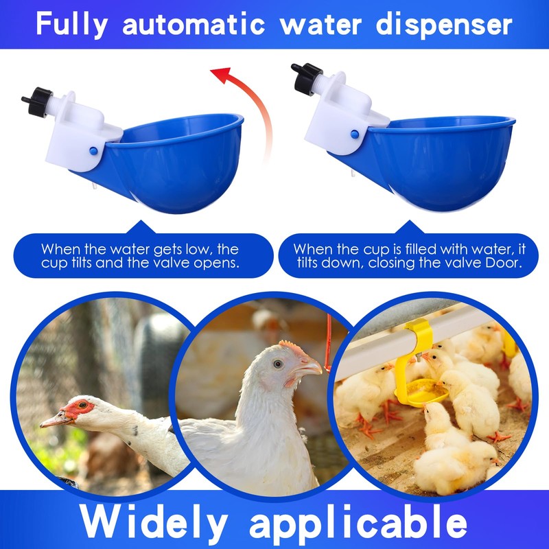 Tiangrid 49 Pcs Automatic Chicken Waterer System Includes Chicken Water