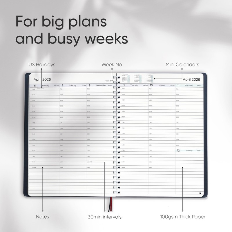 2026 Planner Weekly and Monthly – Hourly Appointment Book 2026