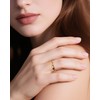 Elaximn Hypoallergenic Rainbow Stackable Ring | 14K Gold Plated Adjustable