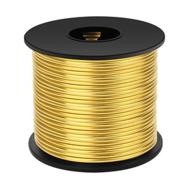 Aluminum Craft Wire,1mm 2mm 3mm Gold Aluminum Wire for Crafting Wire Soft DIY Metal Craft Art Wire (Gold, 1 mm x 23 m)