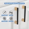 Coinkoly 10 Pack 5"(128mm) Black and Gold Cabinet Pulls Knurled