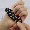 Sweet Orange Candy Corn Pattern Double-Sided Oval Nail File Emery