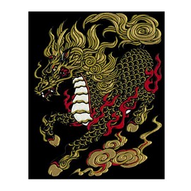 東洋ケース シール デコレーション (スマホ・ガラケー) 蒔絵シール 守護神獣絵巻 麒麟 SHINJU-05