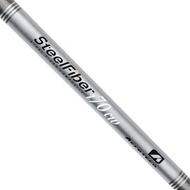 AeroTech SteelFiber i70 Iron Shafts - Senior Flex, Right Hand, Black/Silver, PW (36.5", 70gr)