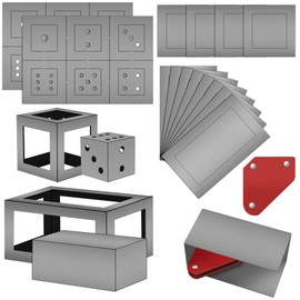 49Pieces Steel Welding Practice Kit with Welding Magnet, Larbeti 17 Gauge Welding Coupons Metal Weld Training Kit for Beginners Enhancement Weld Skill Practice Kit with 2 Dice, 2 Cube, 4 Cuboid