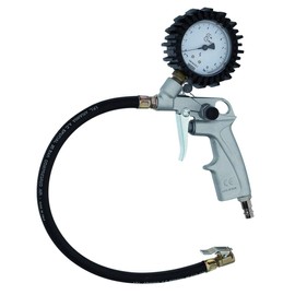 Schneider airsystems RF-RM Tyre Inflation Gauge, Hose Length: 41 cm, Pressure Gauge Diameter: 60 mm, with Momentary Plug