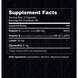 Zinc Free AREDS 2 for Eye Health - 3 Month Supply - Based on The Areds II Study but Without Zinc
