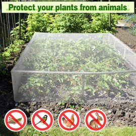 Stronger Garden Mesh Netting - 10 x 12 ft PPT Nano Bird Net Barrier, Mosquito Netting Screen for Outdoor Plants Vegetables Patios Balconies Terraces, Shading Rate 20% (White)