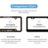 BOARLIDA Veteran Us Army License Plate Frame Us Navy Stainless