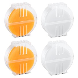 4pcs Beeswax Thread Conditioner, Thread Wax for Hand Sewing with Plastic Box Thread Conditioner Wax Beeswax for Embroidery Sewing Quilting Reinforcing Thread (Yellow & White)