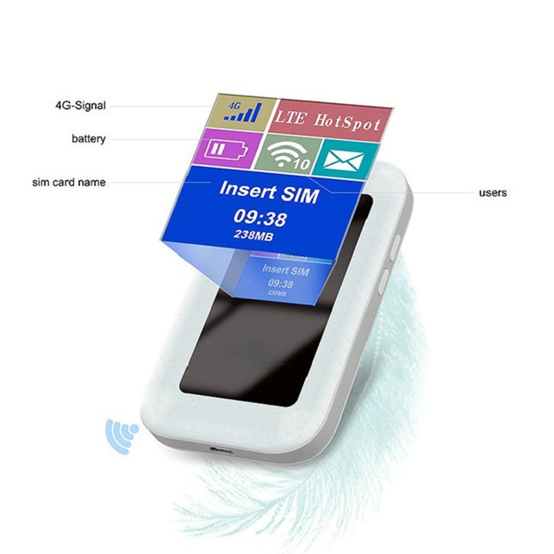 4G LTE MIFI Router with Color Screen Support 10 Devices