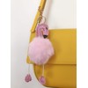 WONSHREE Flamingo Key Chain Pom Pom Keychain for Women Girls