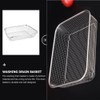 Luxshiny Stainless Steel Multi-Function Mesh Fruit Basket Strainer 14.56X10.55X2.95 Inch