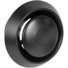 Vent Systems 4" Inch Black Plastic Universal Diffuser - Round