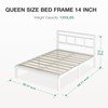 Novilla 14 Inch Queen Bed Frame with Headboard, No Box
