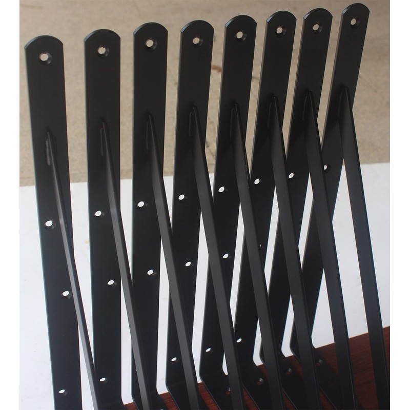 8 Pack L14 x H 10" Black Heavy Duty Shelf