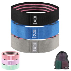 XN8 Resistance Bands Booty Band Set of 3 - Fabric Resistance Bands for Glutes, Hips and Legs Exercise and Fitness, Yoga, Pilate, Sport, Physiotherapy and Recovery - Men & Women