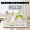 jouzevic Dish Racks for Kitchen Counter: Wooden Handles, Thickened Metal,