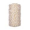 jijAcraft 100M Glitter Christmas String, 2MM Durable Gold and White
