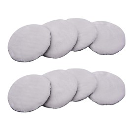 YXQ Wool Polishing Pad 5" Soft Buffing Pads with Hook and Loop Back Wool Cutting Pad for Car Auto Orbital Polisher Buffer (Pack of 8)
