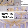 Party Village 10ftx20ft Beige Ceiling Curtain for Wedding Parties –