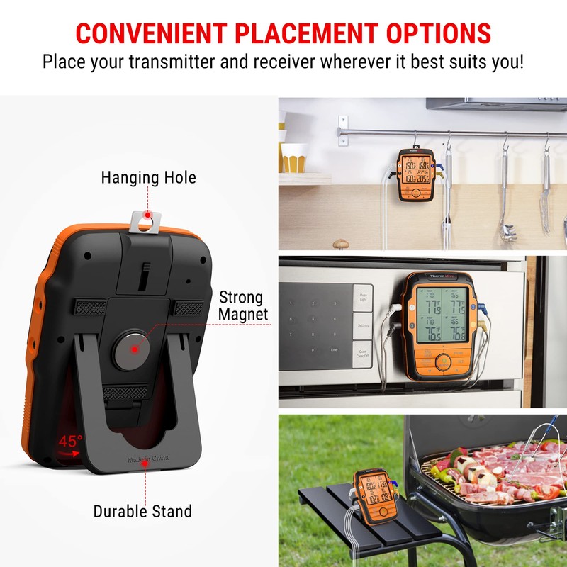 ThermoPro TP27 500FT Long Range Wireless Meat Thermometer for Grilling