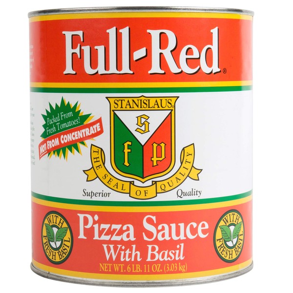 Full Red Pizza Sauce With Fresh Basil #10 - 6L B 11 OZ (6.69 LBS) - (Case of 6)