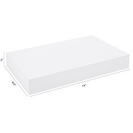 SUNCOLOR 6 Pack 14" Large White Gift Boxes With Lids For Clothes Presents
