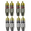 RCA Plug Solderless, Conwork 8-Pack RCA Male Plug Screws Audio