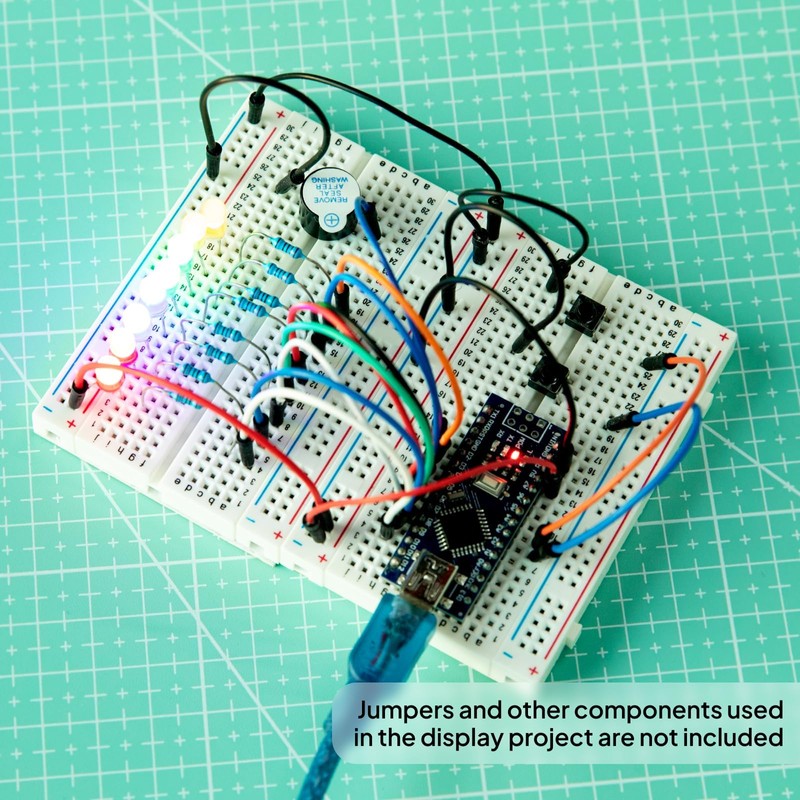 ELEGOO 6PCS 400 Points Breadboard Kit Solderless Breadboards for Arduino