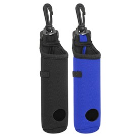 PATIKIL Golf Ball Carrying Bag 2pcs Golf Tee Holder Pouch Portable Neoprene Golf Ball Holder with Clip for Men and Women Storage Gift 2 Colors
