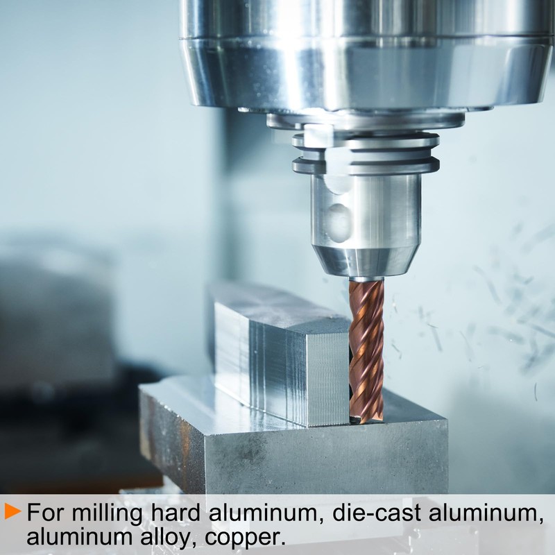sourcing map 2pcs Carbide Square End Mills 3mm (1/8") Dia