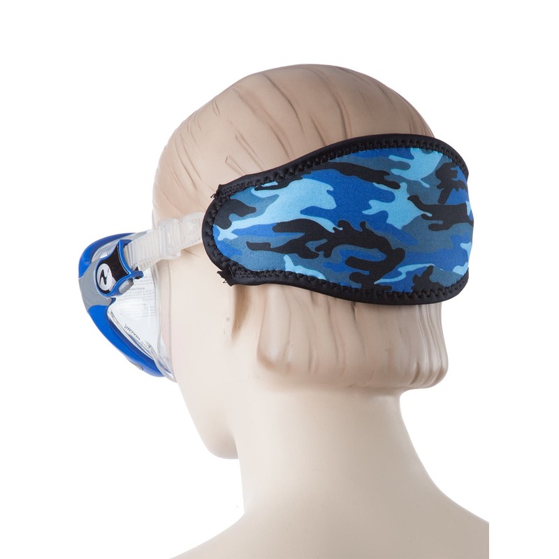 Innovative Scuba Concepts Scuba Diving Mask Strap Wrapper Blue Camouflage