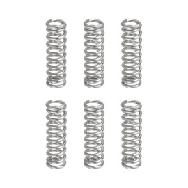 sourcing map 6Pcs Compression Springs, 0.5mm Wire Diameter x 3mm OD x 10mm Length 304 Stainless Steel Extension Spring Ballpoint Pen Pressure Springs for Shop Home Repairs, Silver