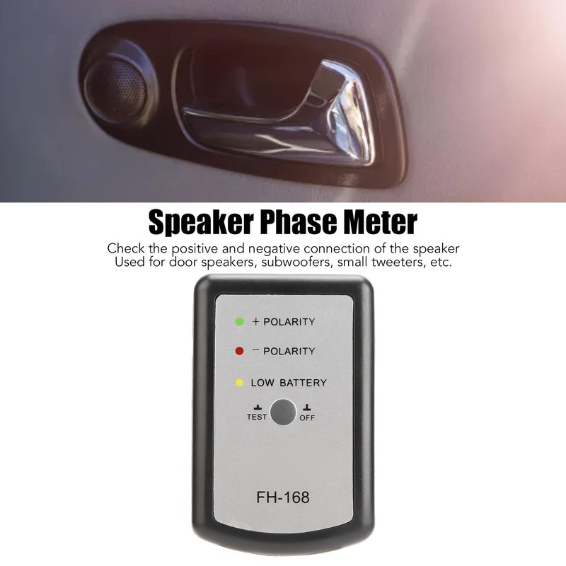 Car Speaker Polarity Tester Phase Meter Test Subwoofer Tweeter for