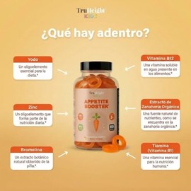 TruHeight Gummies – Gomitas Infantiles (2 años en adelante), con Vitaminas y Minerales, Sabor Natural. Suplemento.