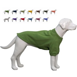 Lovelonglong Dog Sweatshirt Cold Weather Dog Pullover Autumn and Winter Dog T-Shirts for Small Medium Large Size Dogs Leaf-green L