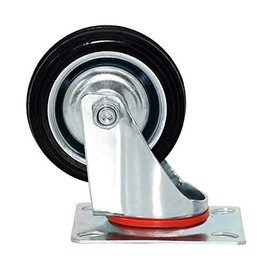 Y&Y Decor 8 Pack 3" Swivel Caster Wheels Rubber Base with Top Plate & Bearing Heavy Duty