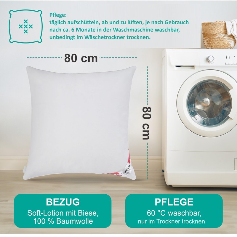 betten-traum-land Down Pillow Feather Pillow 70/30 Classic Night Canada 80