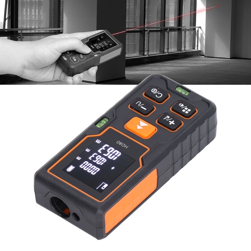 Laser Distance Meter Infrared Backlit LCD Tape Measure Distance Area