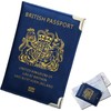 ORCHIDS British Passport Wallet PU Leather Passport Holder Cover for