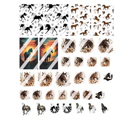 Cute Horse Nail Art Decals- Waterslide Nail Decals