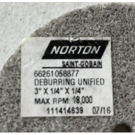 [2 Pack]NORTON #66261058877 Deburring Unified Nylon Mesh Wheels 3” X 1/4” X 1/4”