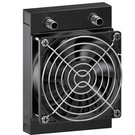 CLDIY Water Cooling Radiator, 8 Pipe Aluminum Heat Exchanger Radiator with Fan for PC CPU Computer Water Cool System DC12V 80mm