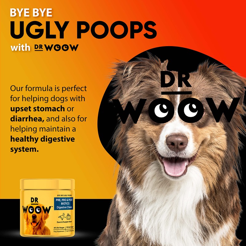 Dr Woow Probiotics for Dogs, Pet Dog Probiotics and Digestive